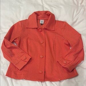 CAbi Red and Orange Blazer with Polka Dots